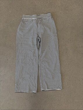 Amazon Black & White Striped Straight Leg Pants